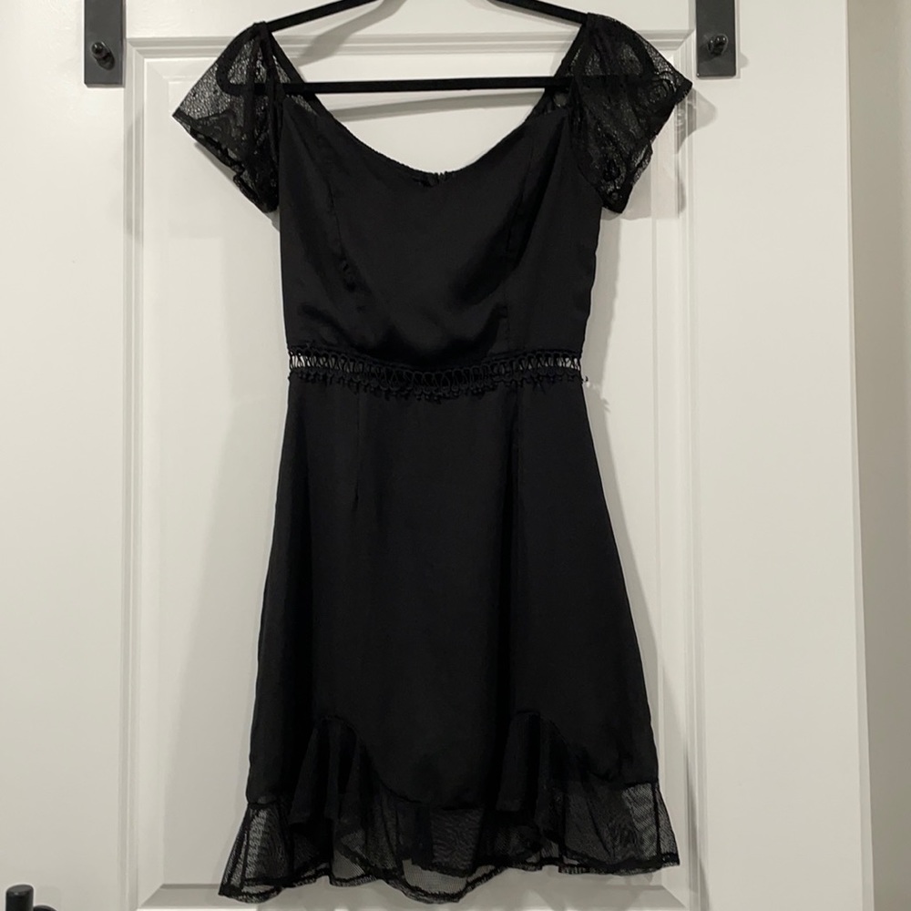 Off the shoulder a fit and flair dress